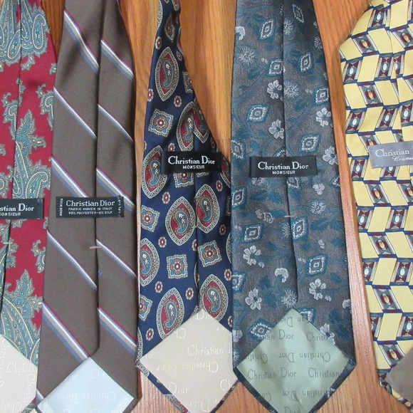 CHRISTIAN DIOR NECK TIES- BUNDLE OF 5 - Picture 4 of 4